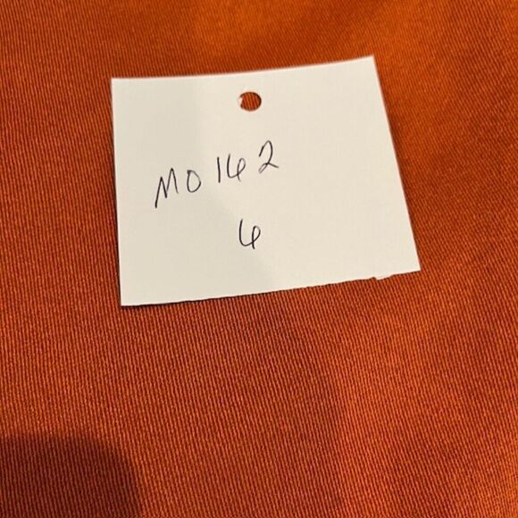 Zero + Maria Cornejo Iro Dress Rusty Orange Shift with Asymmetic Slit Hem Size 6 - Picture 13 of 13